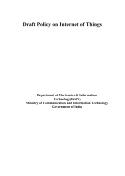 Draft Policy on Internet of Things