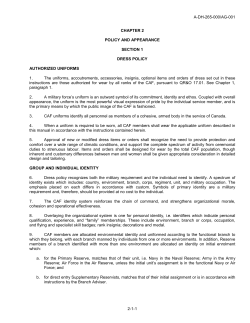 chapter 2 - policy and appearance - Chief Military Personnel | Chef