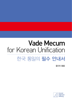 Vade Mecum for Korean Unification - Konrad-Adenauer