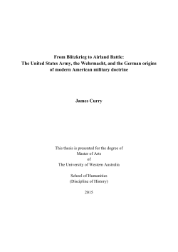 From Blitzkrieg to Airland Battle: The United States Army, the