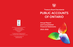 Public Accounts of Ontario, 2015-2016