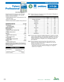 GUARANTEED ANALYSIS 5-11-26