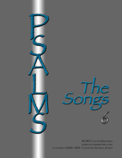 Psalm 6 - WORD Center Ministries