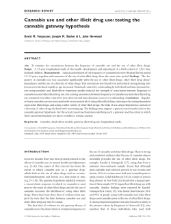 Cannabis use and other illicit drug use: testing the