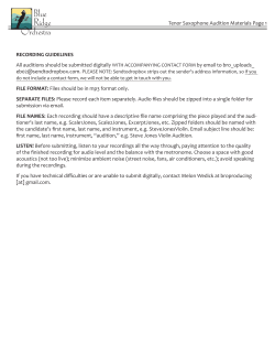 Tenor - Blue Ridge Orchestra