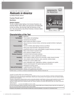 Redcoats in America - Houghton Mifflin Harcourt