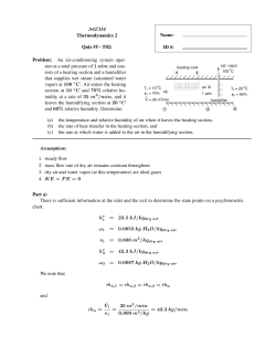 ME354 Thermodynamics 2 Quiz #5 - T02: Name: ID #: Problem: An
