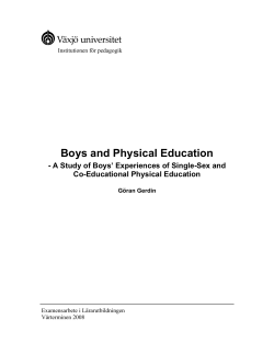 Boys and Physical Education