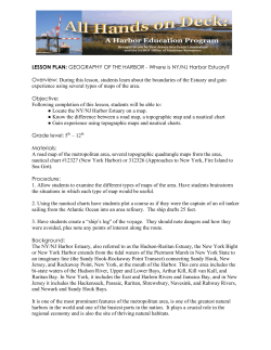 GEOGRAPHY OF THE HARBOR - New Jersey Sea Grant Consortium