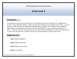 Grade Level 3, Unit 3