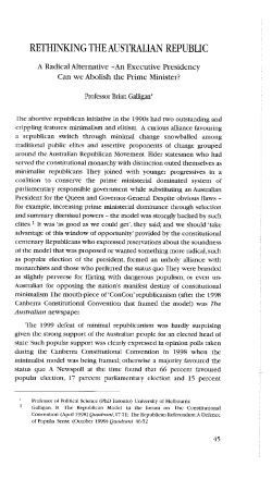 Galligan, Brian --- "A Radical Alternative