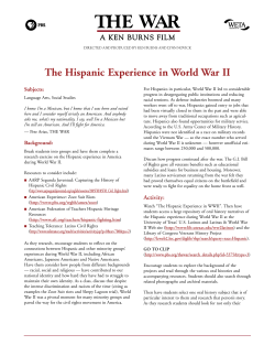 The Hispanic Experience in World War II