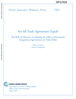 Are All Trade Agreements Equal? The Role of Distance in Shaping