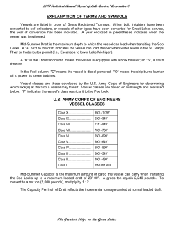Explanation of Terms and Symbols for Vessel Rosters