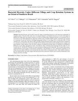 Bacterial Diversity Under Different Tillage and Crop Rotation