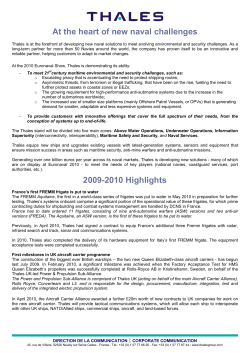 At the heart of new naval challenges