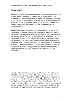 Measurement - Chemical Paradigms