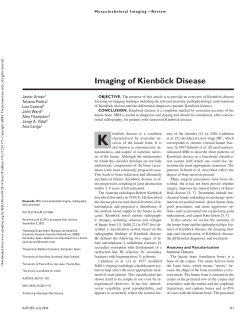 Imaging of Kienb&ouml;ck Disease
