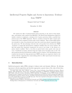 Intellectual Property Rights and Access to Innovation: Evidence from