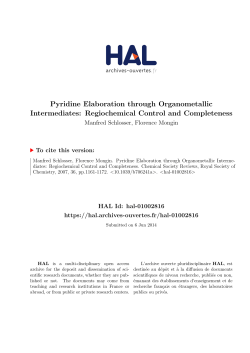 Pyridine Elaboration through Organometallic Intermediates