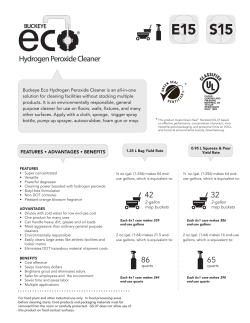 Buckeye Eco® Hydrogen Peroxide Cleaner E15 S15 Catalog Sheet