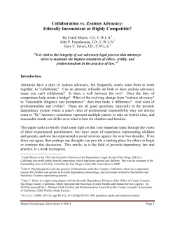 Collaboration vs. Zealous Advocacy