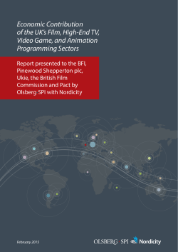 Economic Contribution of the UK`s Film, High