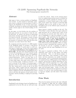 Spamming PageRank-like Networks