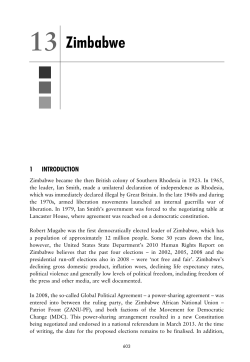 chapter 13: zimbabwe