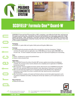 Formula One Guard-W Data Sheet