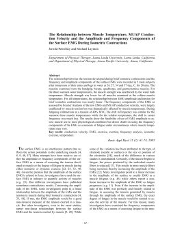 The Relationship between Muscle Temperature, MUAP Conduc