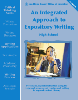 An Integrated Approach to Expository Writing - SDCOE Store
