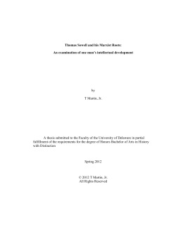 Thomas Sowell and his Marxist Roots