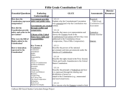 Fifth Grade Constitution Unit