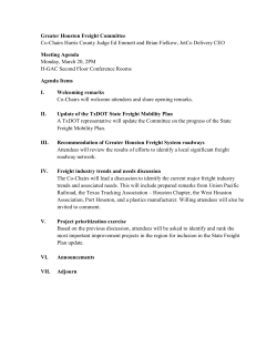 Agenda and Meeting Materials - Houston