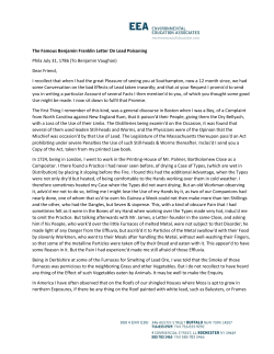 The Famous Benjamin Franklin Letter On Lead Poisoning Phila July