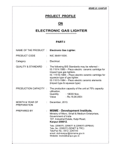 project profile on electronic gas lighter - MSME