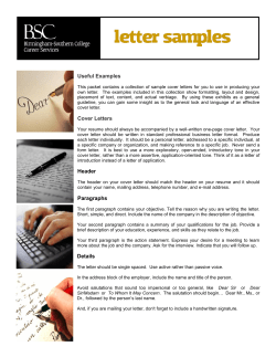 Useful Examples Cover Letters Header Paragraphs Details