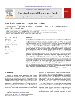 Microdroplet evaporation on superheated surfaces