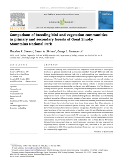 Comparison of breeding bird and vegetation communities in primary