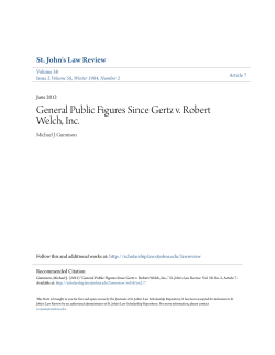 note general public figures since gertz v. robert welch, inc.