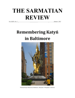 The Sarmatian Review - Rice Scholarship Home