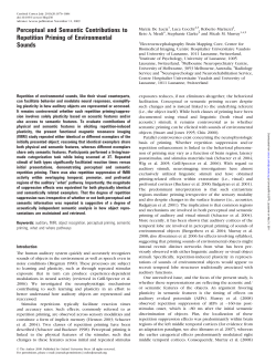 Perceptual and Semantic Contributions to Repetition