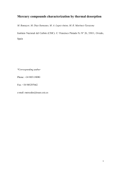 Mercury compounds characterization by thermal desorption