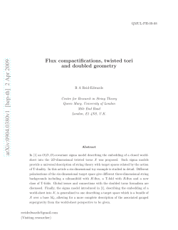 Flux compactifications, twisted tori and doubled geometry
