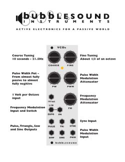 Course Tuning 10 seconds - 21.5Hz Pulse Width Pot