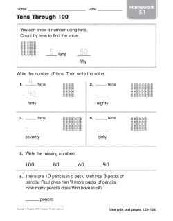 Tens Through 100 40 4