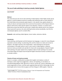 The use of code-switching in stand-up comedy | L - sfile.f