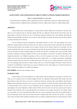 Alienation and Loneliness in Great Expectations