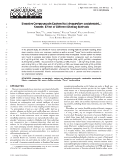 Bioactive Compounds in Cashew Nut(Anacardium